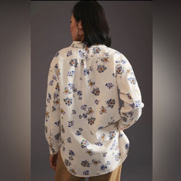 Anthropologie Pilcro Floral Tunic Buttondown - Picture 2 of 16